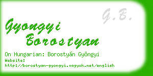gyongyi borostyan business card