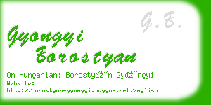 gyongyi borostyan business card